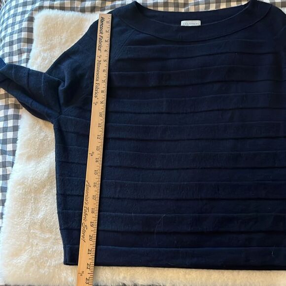 J CASHMERE 100% Pure Cashmere Horizontal Rib Boatneck Raglan Sweater Size Large - Picture 14 of 16